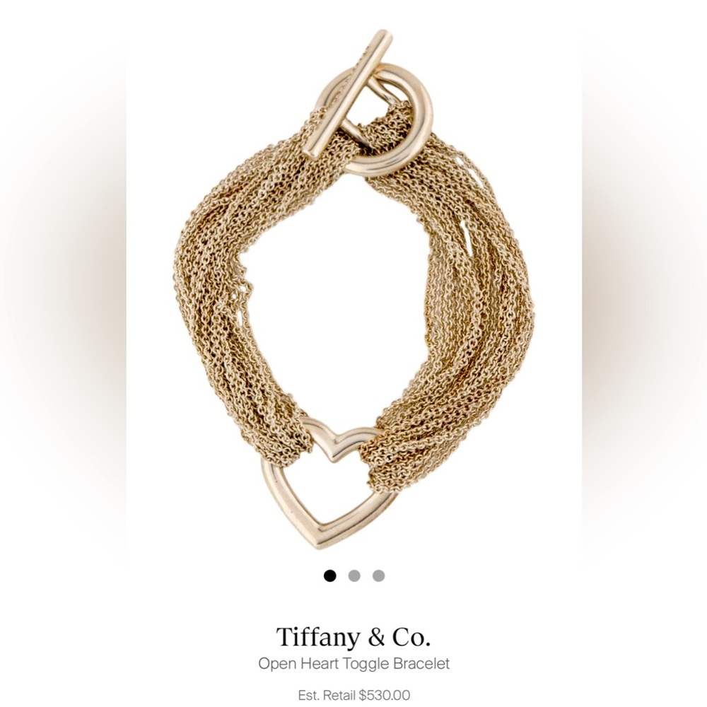 Tiffany & Co open heart toggle‎ bracelet